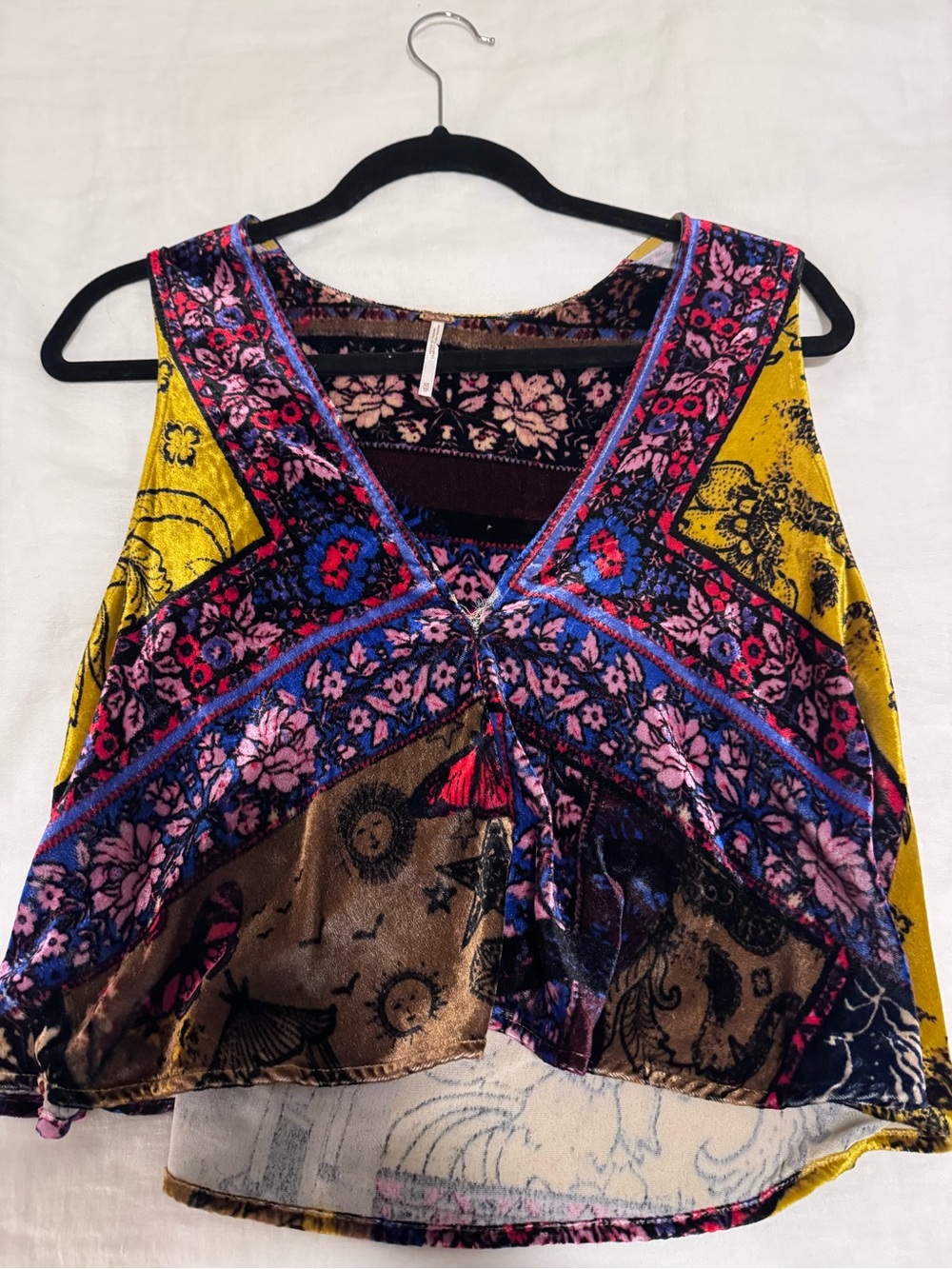 Free people velvet suede top